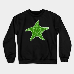 Starfish (white/green) Crewneck Sweatshirt